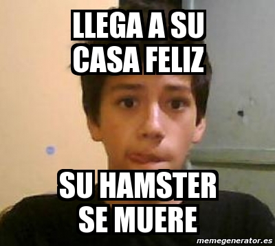 Meme Personalizado Llega A Su Casa Feliz Su Hamster Se Muere 555322