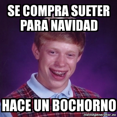 Meme Bad Luck Brian Se Compra Sueter Para Navidad Hace Un Bochorno