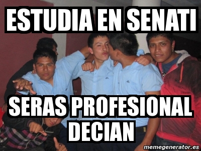 Meme Personalizado Estudia En Senati Seras Profesional Decian 1126377