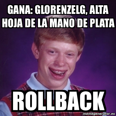 Meme Bad Luck Brian Gana Glorenzelg Alta Hoja De La Mano De Plata