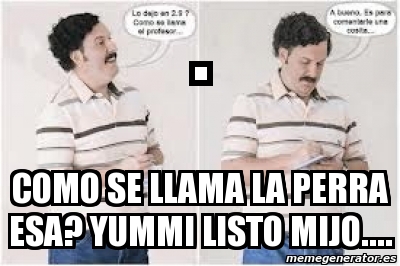 Meme Personalizado Como Se Llama La Perra Esa YUmmi ListO MiJo