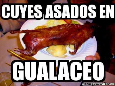 Meme Personalizado Cuyes Asados En Gualaceo