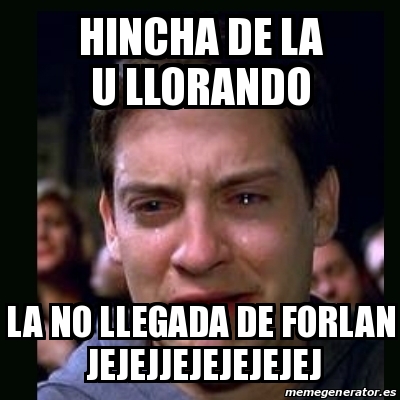 Meme Crying Peter Parker Hincha De La U Llorando La No Llegada De