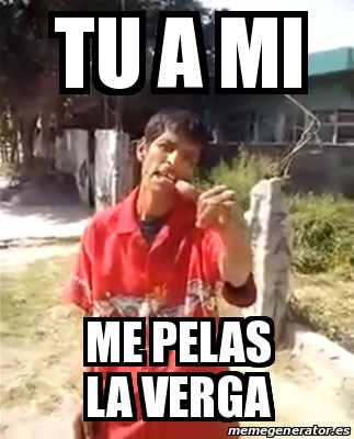 Meme Personalizado Tu A Mi Me Pelas La Verga