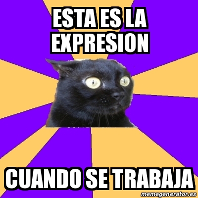 Meme Anxiety Cat Esta Es La Expresion Cuando Se Trabaja