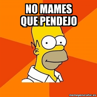 Meme Homer No Mames Que Pendejo