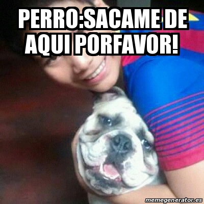 Meme Personalizado Perro Sacame De Aqui Porfavor