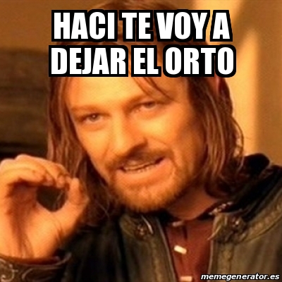 Meme Boromir Haci Te Voy A Dejar El Orto 19613142