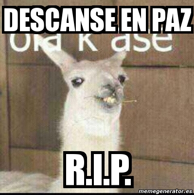 Meme Personalizado Descanse En Paz R I P