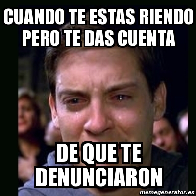 Meme Crying Peter Parker Cuando Te Estas Riendo Pero Te Das Cuenta De