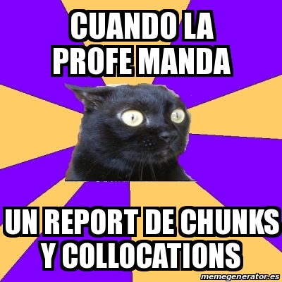 Meme Anxiety Cat Cuando La Profe Manda Un Report De Chunks Y