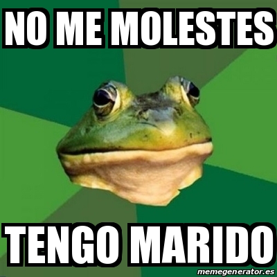 Meme Foul Bachelor Frog No Me Molestes Tengo Marido 21862826