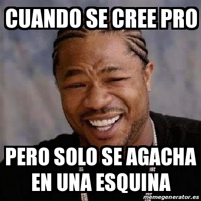 Meme Yo Dawg Cuando Se Cree Pro Pero Solo Se Agacha En Una Esquina