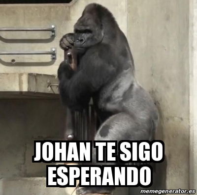 Meme Personalizado Johan Te Sigo Esperando