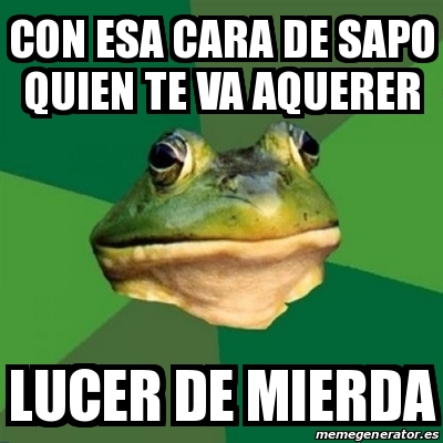 Meme Foul Bachelor Frog Con Esa Cara De Sapo Quien Te Va Aquerer