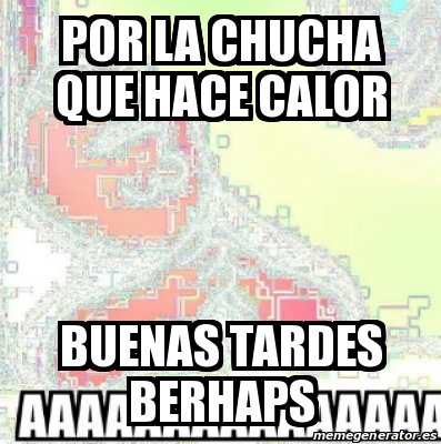 Meme Personalizado Por La Chucha Que Hace Calor Buenas Tardes Berhaps