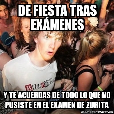 Meme Sudden Realization Ralph de fiesta tras exÃmenes y te acuerdas