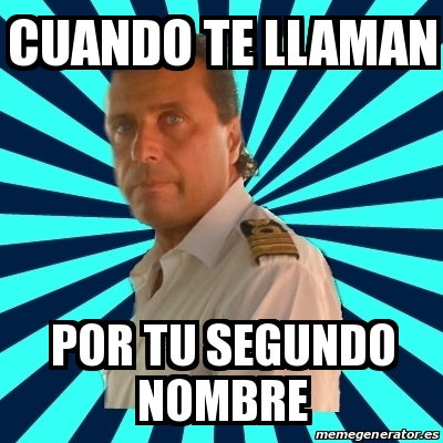 Meme Francesco Schettino Cuando Te Llaman Por Tu Segundo Nombre