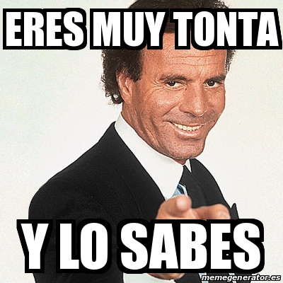 Meme Julio Iglesias Eres Muy Tonta Y Lo Sabes 30018722