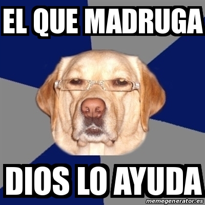 Meme Perro Racista El Que Madruga Dios Lo Ayuda