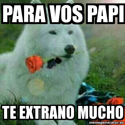 Meme Personalizado Para Vos Papi Te Extrano Mucho