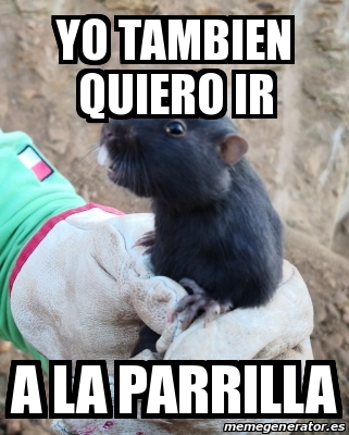 Meme Personalizado YO TAMBIEN QUIERO IR A LA PARRILLA 30530618