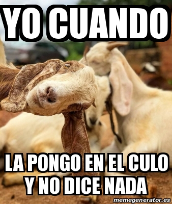 Meme Personalizado Yo Cuando La Pongo En El Culo Y No Dice Nada