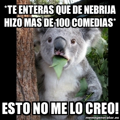 Meme Koala Te Enteras Que De Nebrija Hizo Mas De Comedias Esto