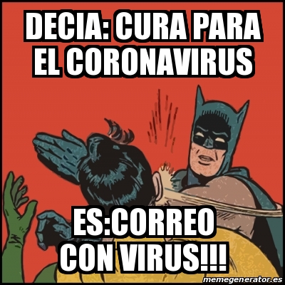 Meme Batman Slaps Robin Decia Cura Para El Coronavirus Es Correo Con