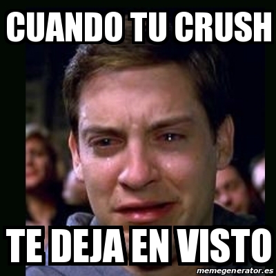 Meme Crying Peter Parker Cuando Tu Crush Te Deja En Visto