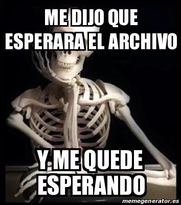 Meme Personalizado Me Dijo Que Esperara El Archivo Y Me Quede