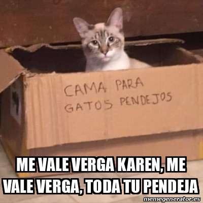 Meme Personalizado Me Vale Verga Karen Me Vale Verga Toda Tu