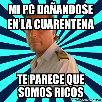 Meme Francesco Schettino mi pc dañandose en la cuarentena te parece