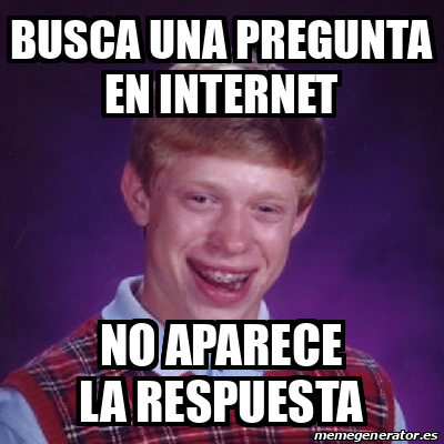 Meme Bad Luck Brian Busca Una Pregunta En Internet No Aparece La