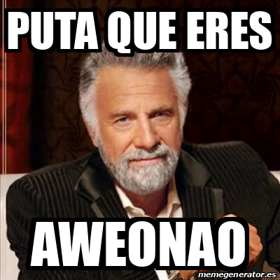 Meme Most Interesting Man Puta Que Eres Aweonao