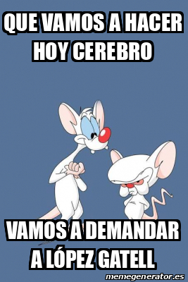 Meme Personalizado Que Vamos A Hacer Hoy Cerebro Vamos A Demandar A