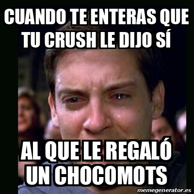 Meme Crying Peter Parker Cuando Te Enteras Que Tu Crush Le Dijo S Al