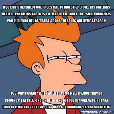 Meme Futurama Fry Izquierdista Parece Que Haces Mal Tu Investigacion