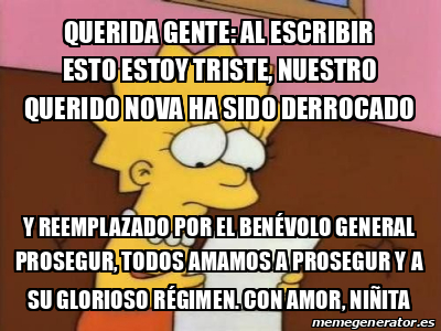 Meme Personalizado Querida Gente Al Escribir Esto Estoy Triste