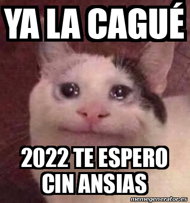 Meme Personalizado YA LA CAGUÉ 2022 TE ESPERO CIN ANSIAS 32155080