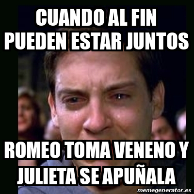 Meme Crying Peter Parker Cuando Al Fin Pueden Estar Juntos Romeo Toma