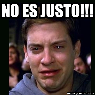 Meme Crying Peter Parker NO ES JUSTO 32391350