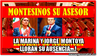 Meme Personalizado LA MARINA Y JORGE MONTOYA LLORAN SU AUSENCIA