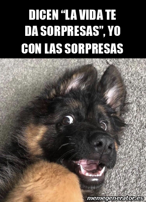 Meme Personalizado Dicen La Vida Te Da Sorpresas Yo Con Las