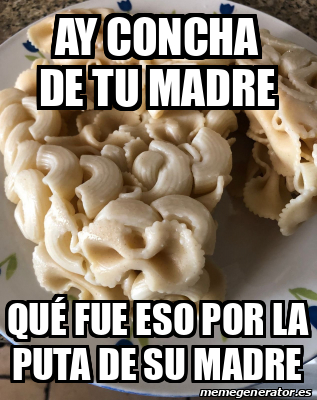 Meme Personalizado Ay Concha De Tu Madre Qu Fue Eso Por La Puta De