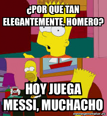 Meme Personalizado POR QUE TAN ELEGANTEMENTE HOMERO HOY JUEGA