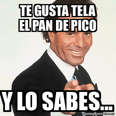 Meme Julio Iglesias Te Gusta Tela El Pan De Pico Y Lo Sabes