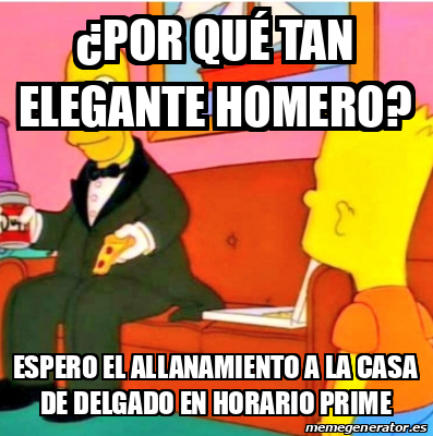 Meme Personalizado Por qué tan elegante Homero Espero el