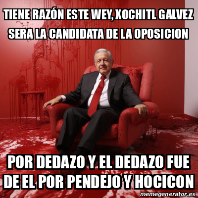 Meme Personalizado Tiene Raz N Este Wey Xochitl Galvez Sera La