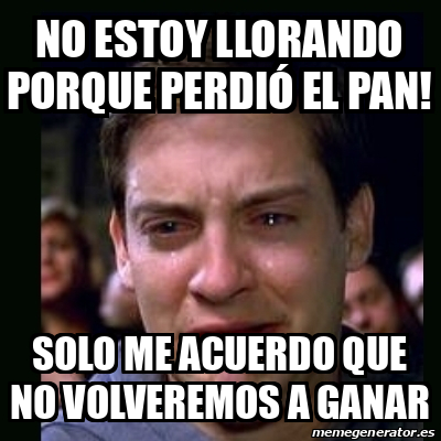 Meme crying peter parker no estoy llorando porque perdió el pan solo